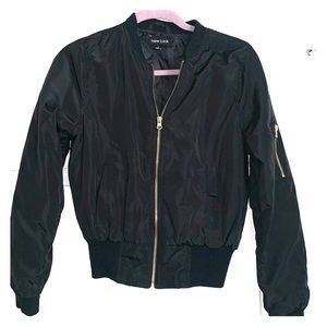 Black bomber jacket